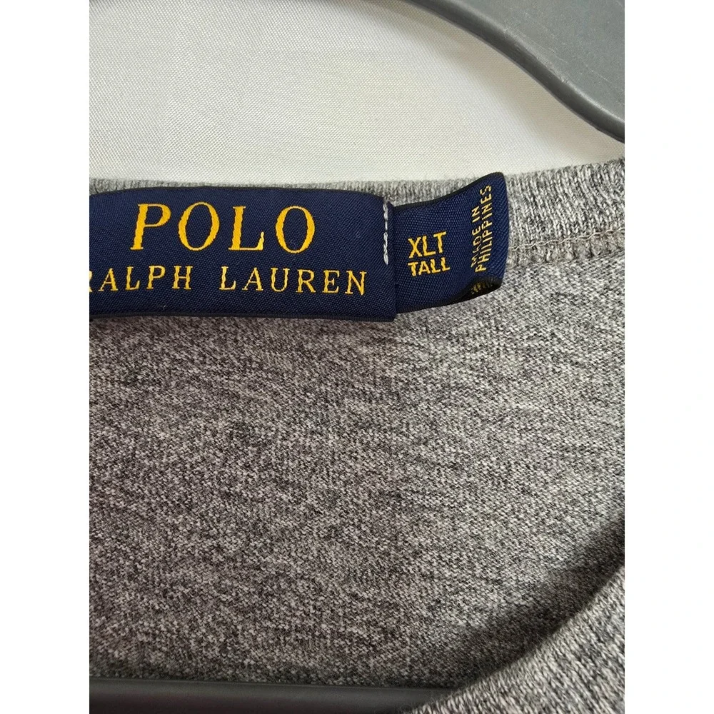 Vintage Polo Ralph Lauren Mens XL‎ TALL Grey Boxing Glove NY 711 Graphic T Shirt